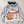 Chrisraw Round tiger in a Christmas blizzard hoodie — front flat lay