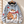 Chrisraw Round tiger in a Christmas blizzard hoodie — hanging