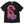 Chrisraw Momonami black T-shirt — pink great wave vaporwave print