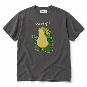 Chrisraw Naze Kaeru pepper T-shirt — WHY crying frog print
