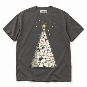 Chrisraw Neko no Ki pepper T-shirt — christmas tree of cats print