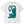 Chrisraw Nobi Neko white T-shirt — stretching teal spotted cat print