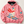 Chrisraw Skiing goose pink winter hoodie — front flat lay
