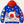 Chrisraw Japanese snowman daruma Christmas hoodie — back flat lay