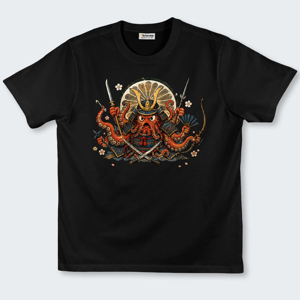 Chrisraw Chibi Samurai Octopus T-Shirt