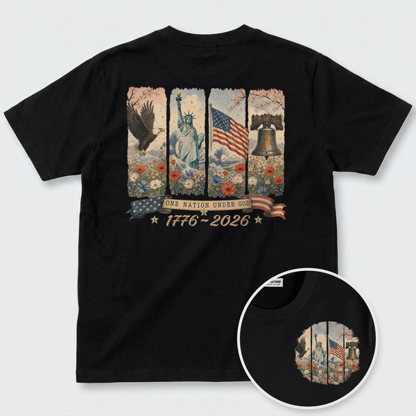 Chrisraw America 250 One Nation Under God T-Shirt
