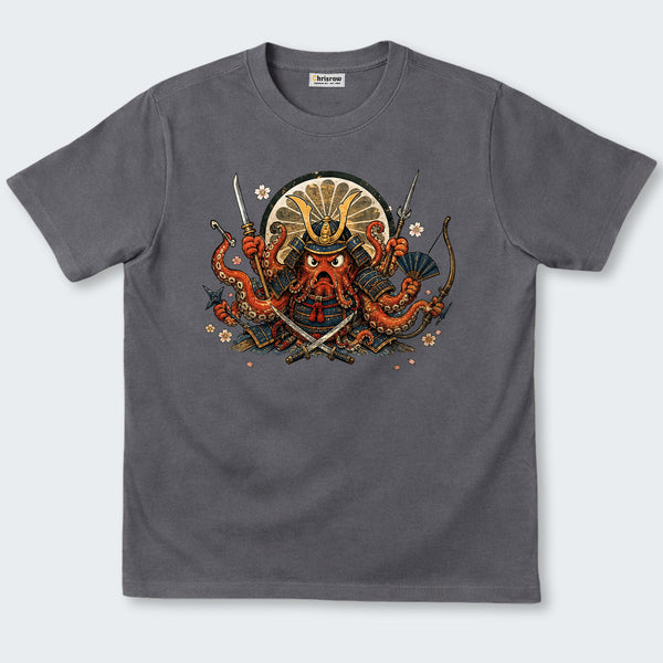 Chrisraw Chibi Samurai Octopus T-Shirt