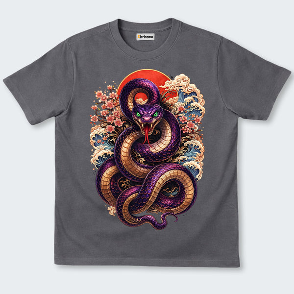 Chrisraw Purple Snake Rising Sun Classic T-Shirt