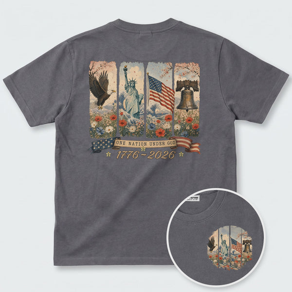 Chrisraw America 250 One Nation Under God T-Shirt