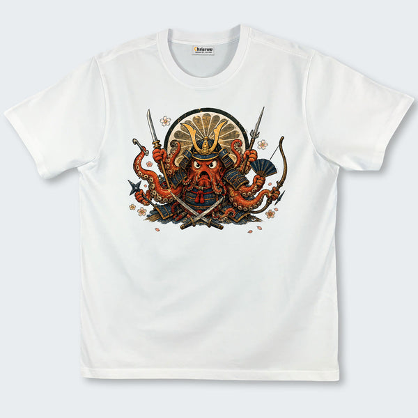 Chrisraw Chibi Samurai Octopus T-Shirt