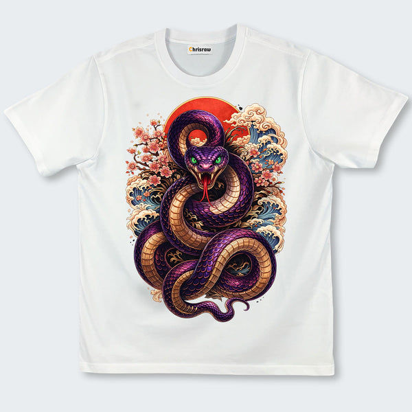 Chrisraw Purple Snake Rising Sun Classic T-Shirt