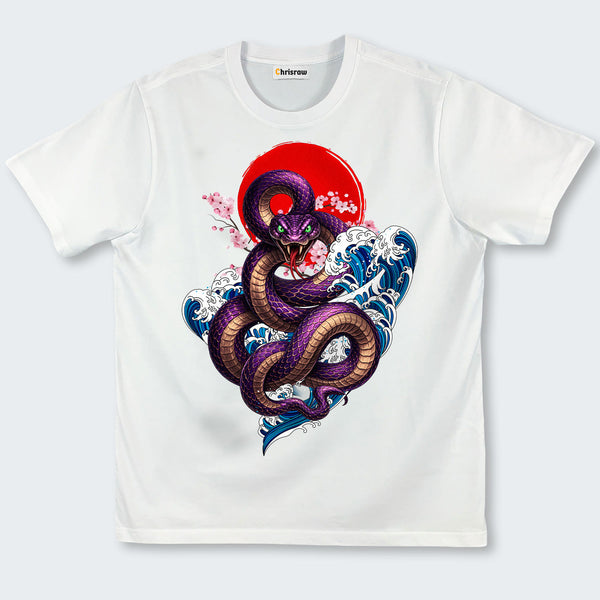 Chrisraw Purple Snake Rising Sun Classic T-Shirt