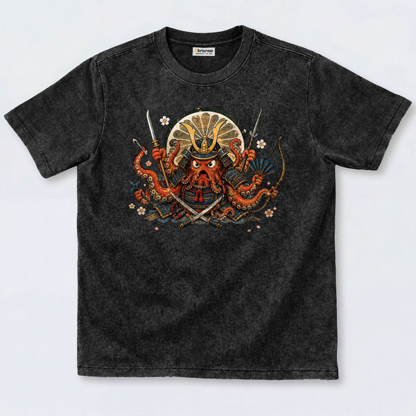 Chrisraw Chibi Samurai Octopus T-Shirt