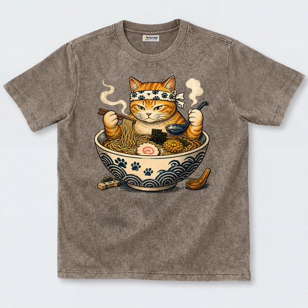 Chrisraw Kawaii Ramen Cat Japanese T-Shirt