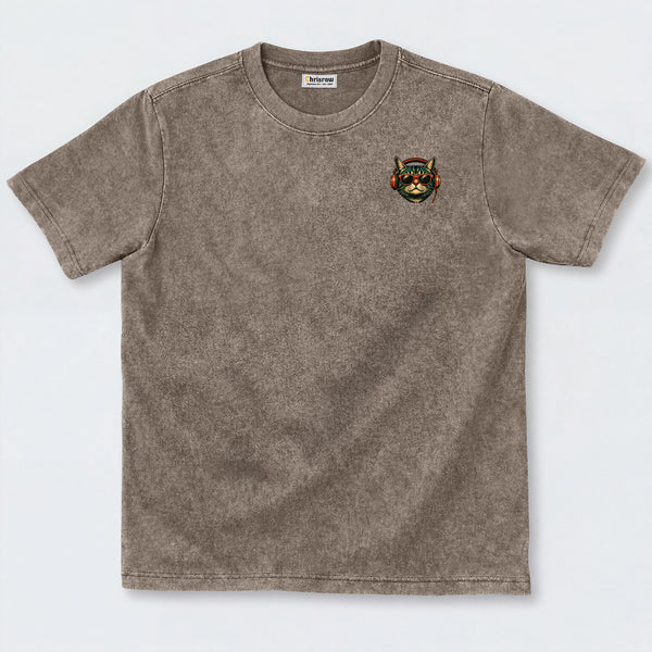 Chrisraw The Rising Sun DJ Cat T-Shirt