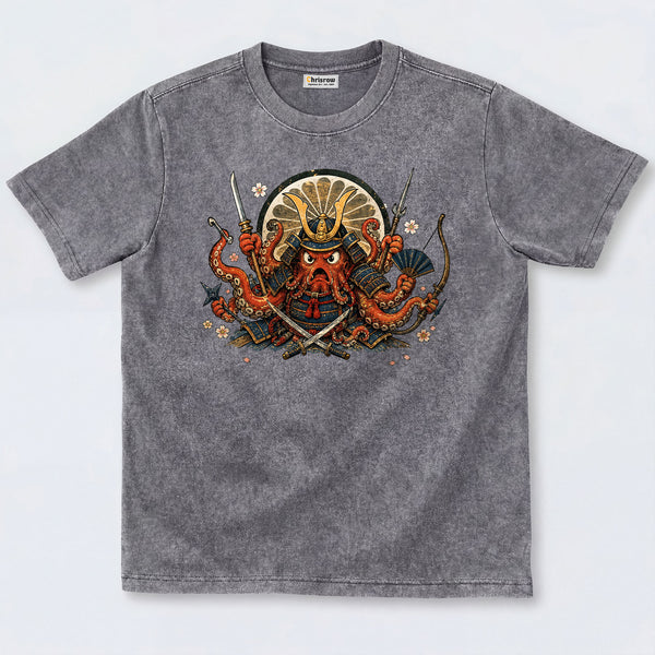 Chrisraw Chibi Samurai Octopus T-Shirt