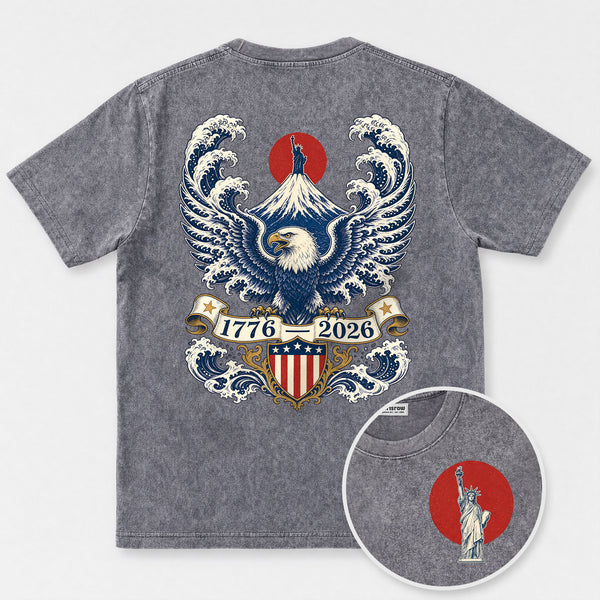 Chrisraw America 250 The Century Eagle & Fuji T-Shirt