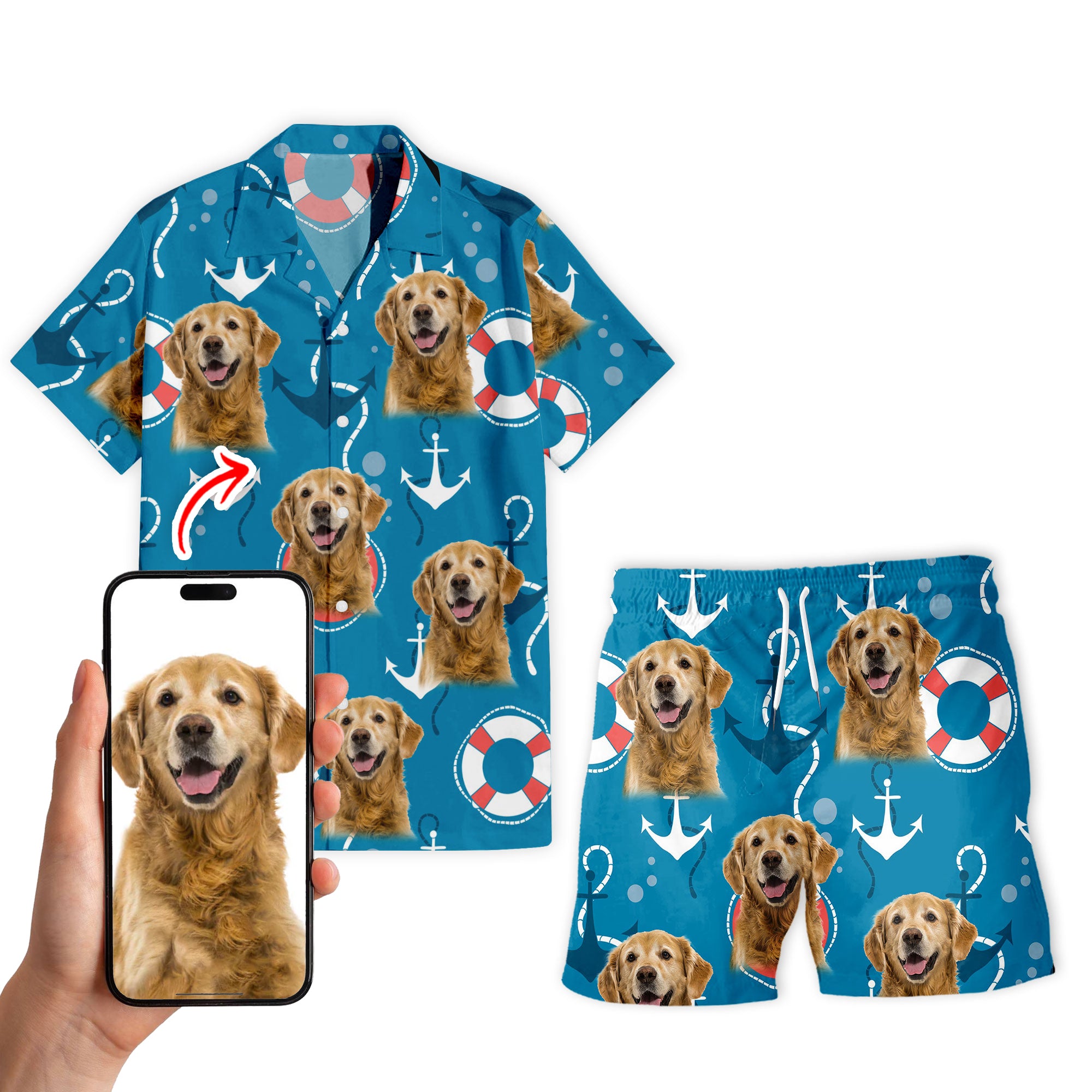 Hawaiian Shirt & Shorts Personalized - 18