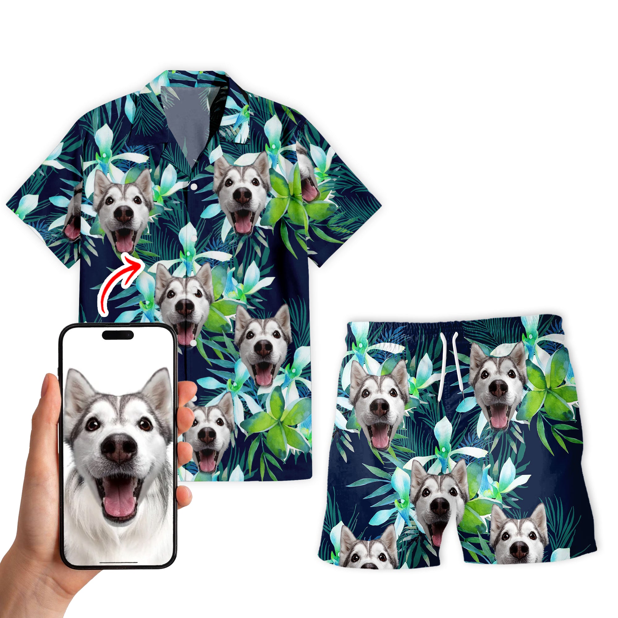 Hawaiian Shirt & Shorts Personalized - 22