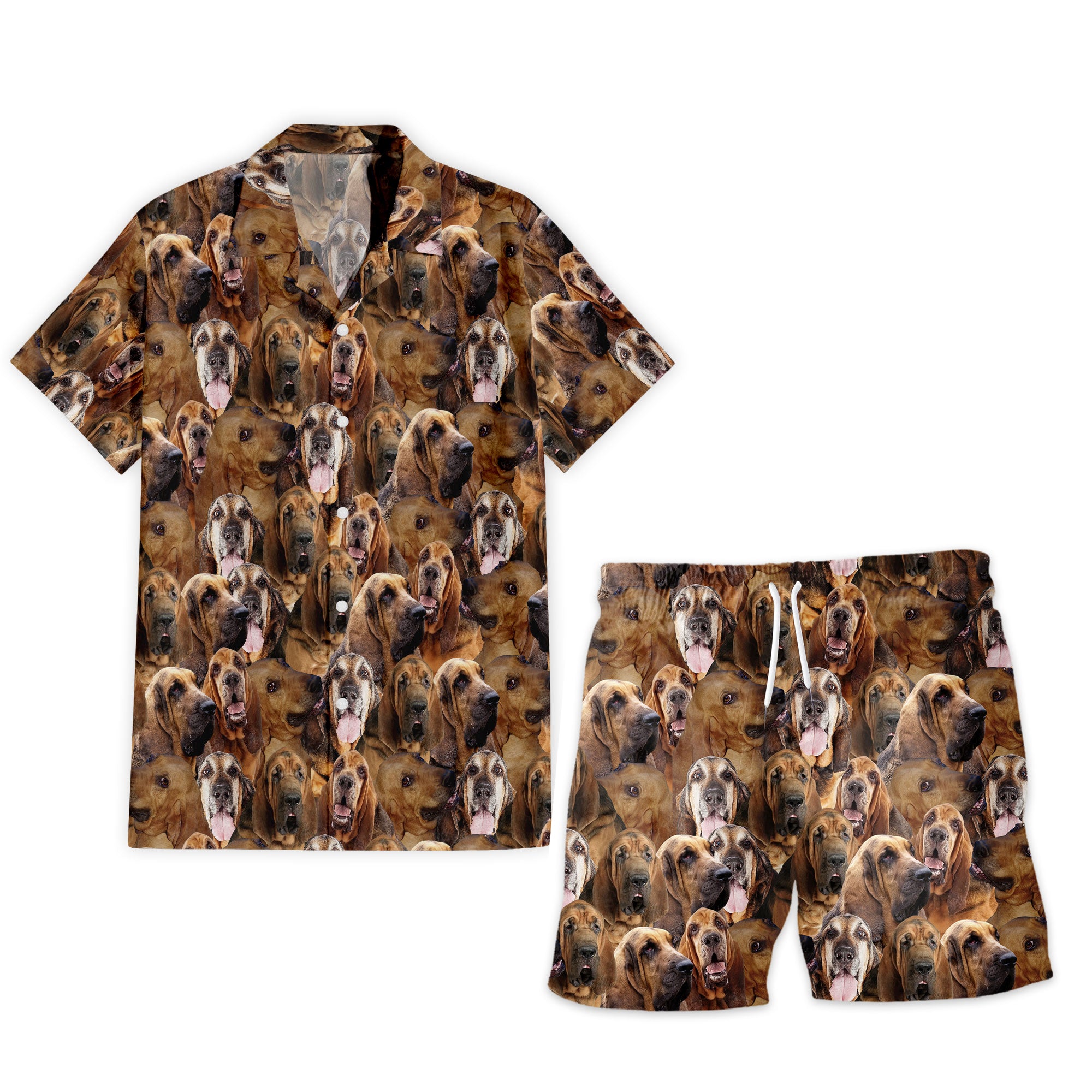 Bloodhound Full Face Hawaiian Shirt & Shorts