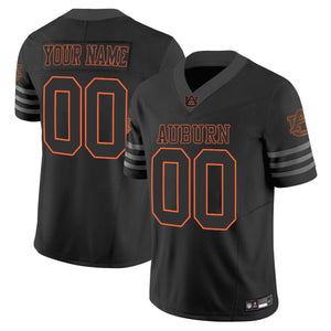 Auburn Tigers Black Orange Vapor Limited Custom Jersey - All Stitched