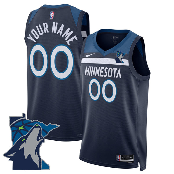 Minnesota Timberwolves Swingman Custom Jersey - Minnesota Patch - All Stitched