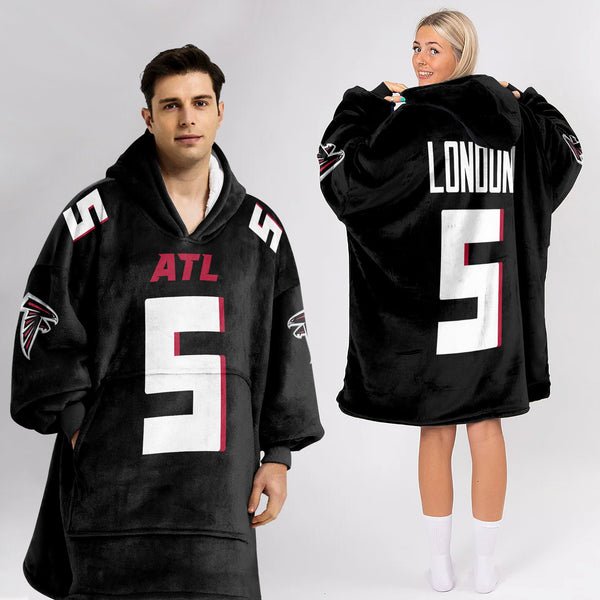 Adult 5 Atlanta Football Unisex Blanket Hoodie