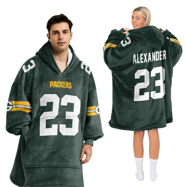 Adult 23 Green Bay Football Unisex Blanket Hoodie