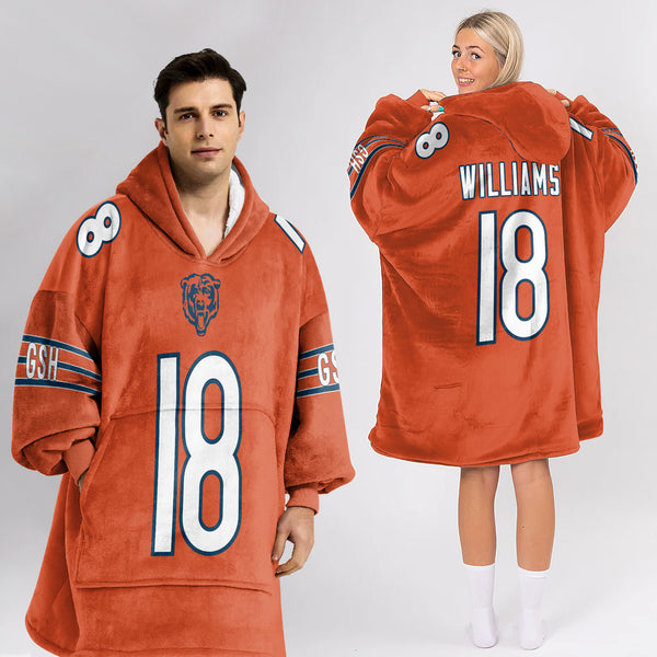 Adult C.W 18 Chicago Football Unisex Blanket Hoodie