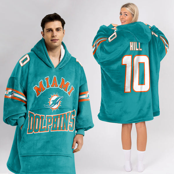 Adult T.H 10 Miami Football Unisex Blanket Hoodie