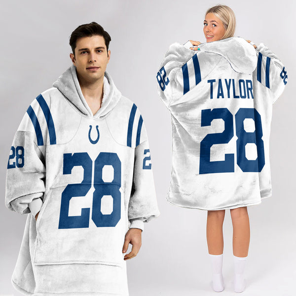 Adult 28 Indianapolis Football Unisex Blanket Hoodie