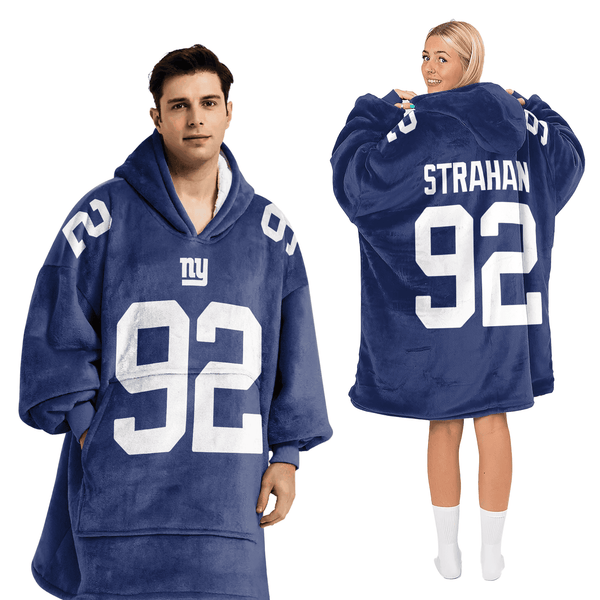 Adult 92 New York G Football Unisex Blanket Hoodie
