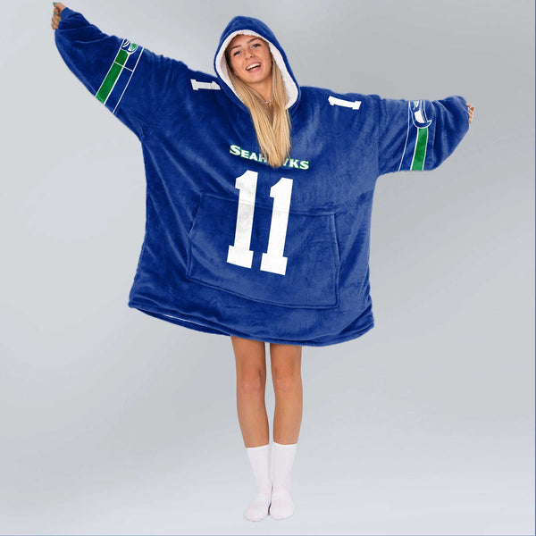 J.S 11 Seattle Football Unisex Blanket Hoodie