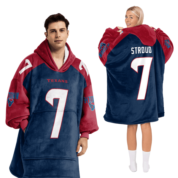 Adult C.S 7 Houston Football Unisex Blanket Hoodie