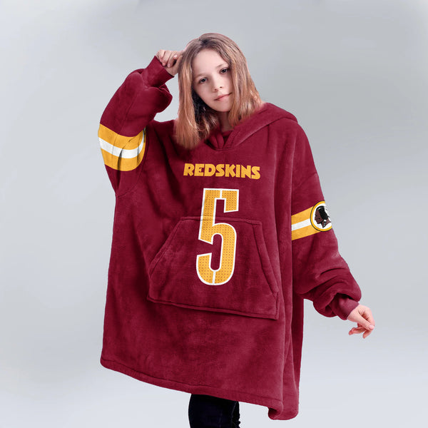 5 Washington Football Unisex Blanket Hoodie