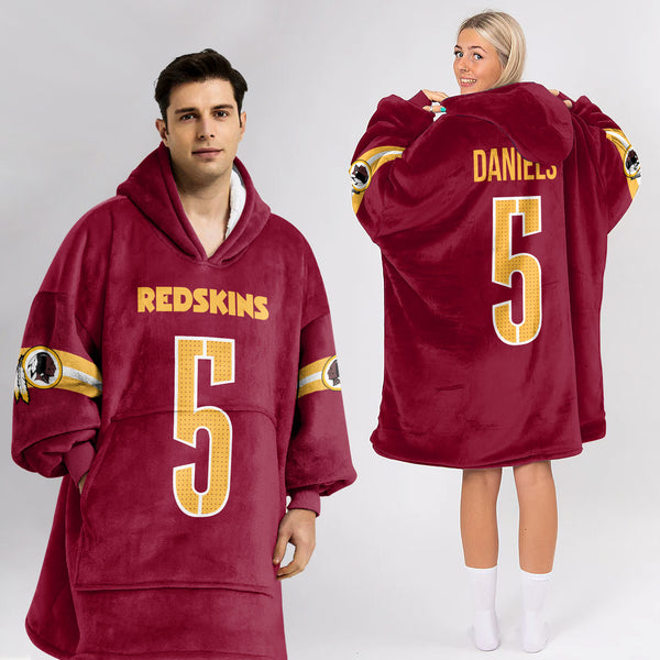 5 Washington Football Unisex Blanket Hoodie