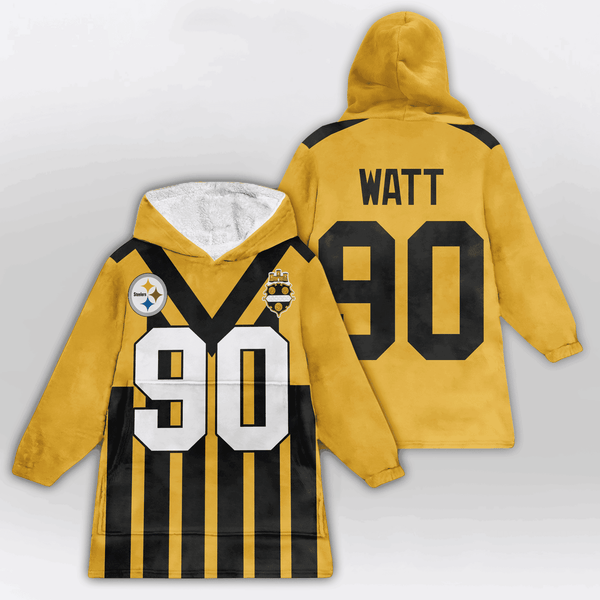 T.J.W 90 Pittsburgh Football Unisex Blanket Hoodie
