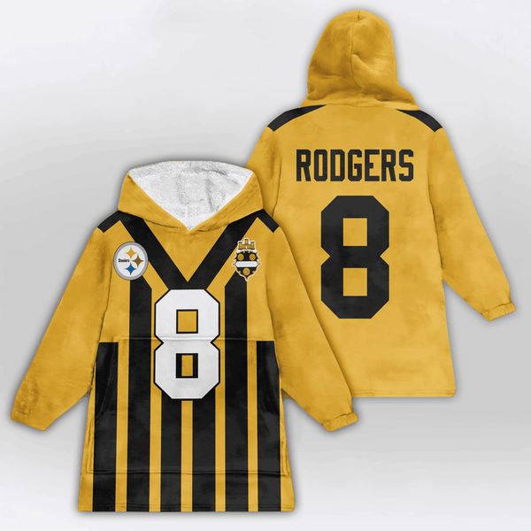 8 Pittsburgh Football Unisex Blanket Hoodie