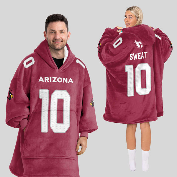 Adult 10 Arizona Football Unisex Blanket Hoodie