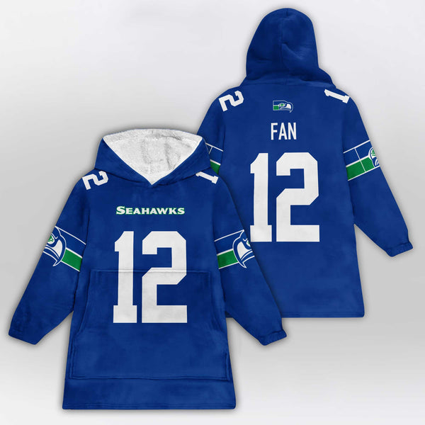 Fan 12 Seattle Football Unisex Blanket Hoodie