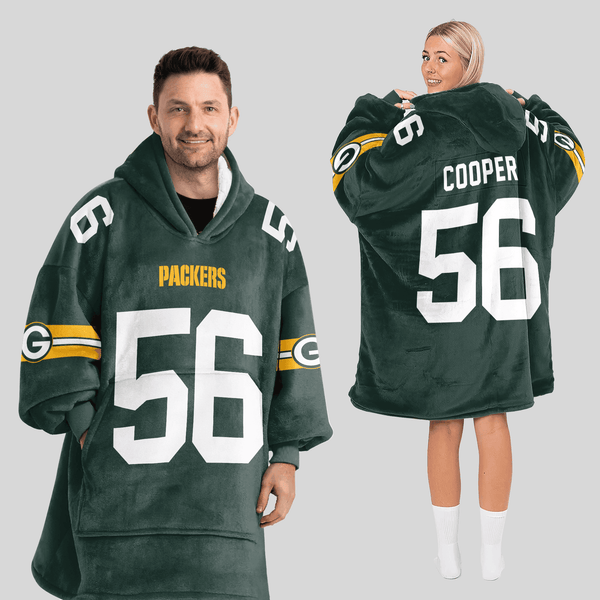Adult 56 Green Bay Football Unisex Blanket Hoodie