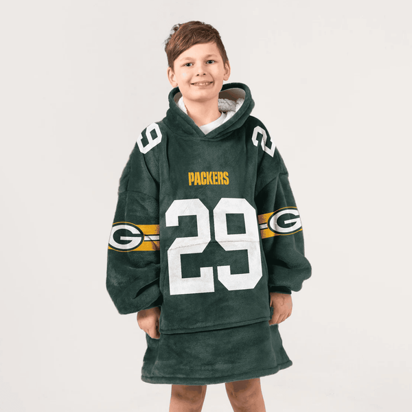 Kid 29 Green Bay Football Unisex Blanket Hoodie