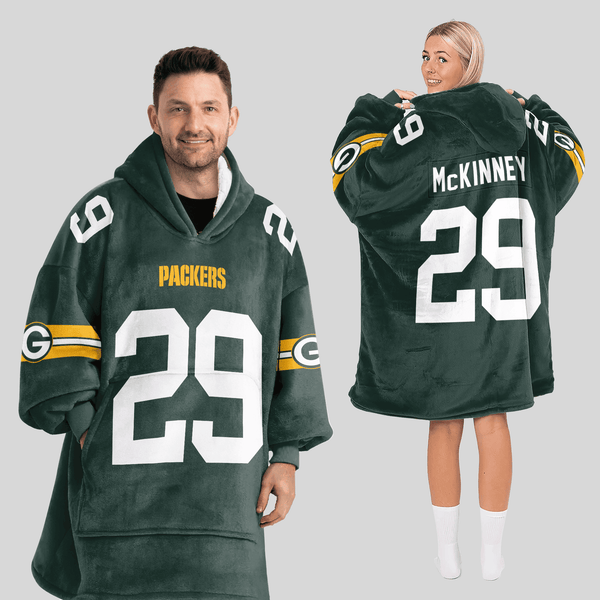 Adult 29 Green Bay Football Unisex Blanket Hoodie