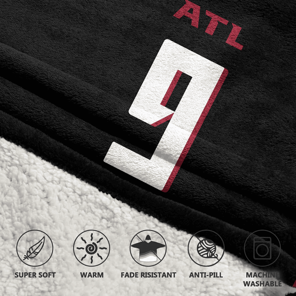 M.P 9 Atlanta Football Unisex Blanket Hoodie