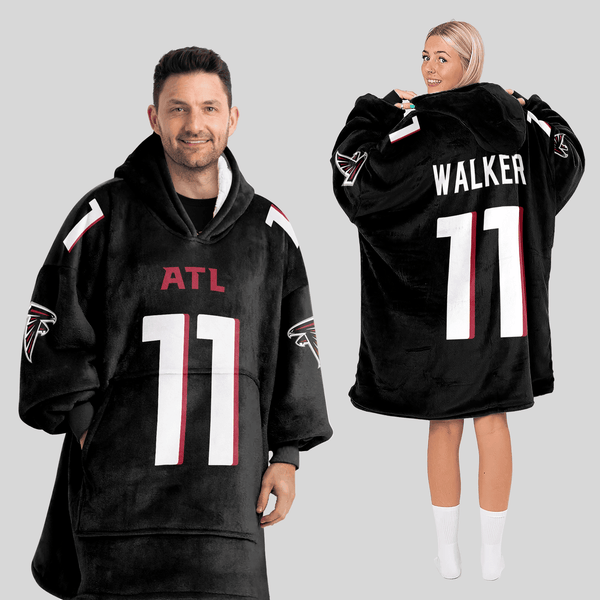 Adult 11 Atlanta Football Unisex Blanket Hoodie