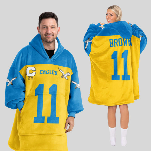 Adult Captain 11 Philadelphia Football Unisex Blanket Hoodie
