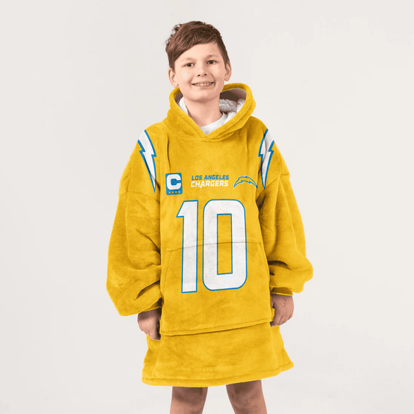 Kid 10 Los Angeles C Football Unisex Blanket Hoodie