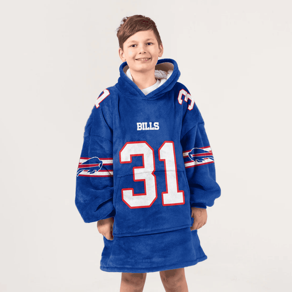 Kid 31 Buffalo Football Unisex Blanket Hoodie