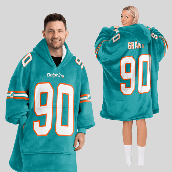 Adult 90 Miami Football Unisex Blanket Hoodie