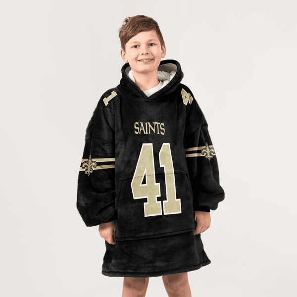 Kid 41 New Orleans Football Unisex Blanket Hoodie